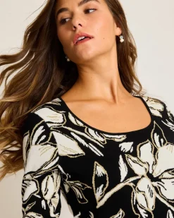 Tommy Bahama Noche Mar Jacquard Sweater Black