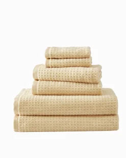 Tommy Bahama Northern Pacific 6-Piece Bath Towel Set Yellow Outlet