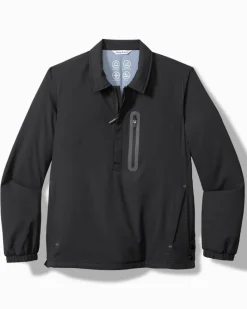 Tommy Bahama Ocean Driver Performance Popover Jacket Jet Black Best