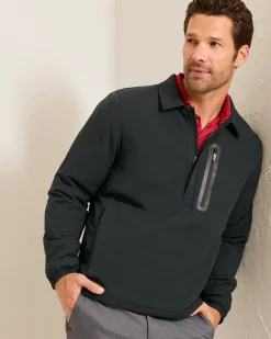 Tommy Bahama Ocean Driver Performance Popover Jacket Jet Black Best