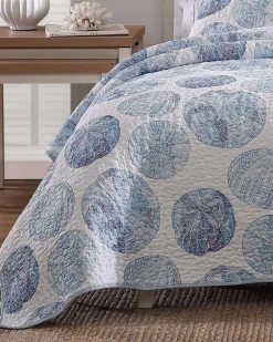 Tommy Bahama Ocean Isle 3-Piece King Quilt Set Blue Sale