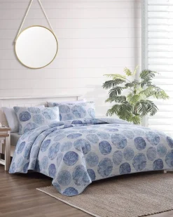 Tommy Bahama Ocean Isle 2-Piece Twin Quilt Set Blue Clearance