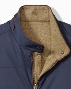Tommy Bahama Pacific Grove Reversible Vest British Bourbon Sale
