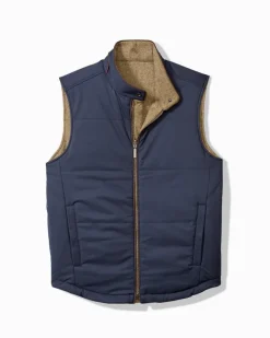 Tommy Bahama Pacific Grove Reversible Vest British Bourbon Sale
