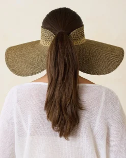 Tommy Bahama Packable Everyday Full Coverage Visor Mixed Black Outlet