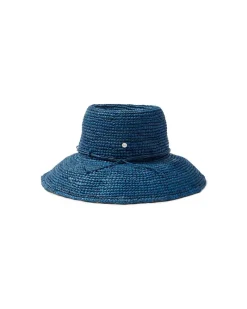 Tommy Bahama Packable Raffia Bucket Hat Deep Water Blue Outlet