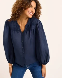 Tommy Bahama Palm Breeze Pintuck Blouse Coastline Outlet