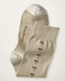 Tommy Bahama Palm Clocking Socks Stone Online