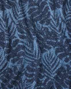 Tommy Bahama Palm Fronds Faux Teddy Throw Navy Online