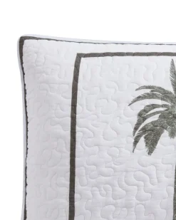 Tommy Bahama Palm Island Quilted Standard Sham Grey Clearance
