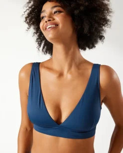 Tommy Bahama Palm Modern® V-Neck Bikini Top Midnight Sea