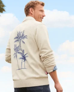 Tommy Bahama Palm Perfection Cardigan Bleached Sand Hot