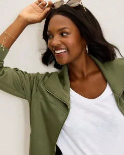 Tommy Bahama Palm Voyage Full-Zip Jacket Beetle Green New