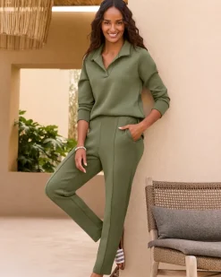 Tommy Bahama Palm Voyage Pintuck Pants Beetle Green Sale