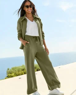 Tommy Bahama Palm Voyage Wide-Leg Pants Beetle Green Hot