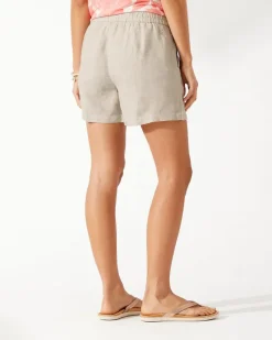 Tommy Bahama Palmbray High-Rise Linen Easy Shorts Twill Discount