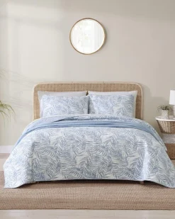 Tommy Bahama Palmday 2-Piece Twin Quilt Set Blue Canal Online