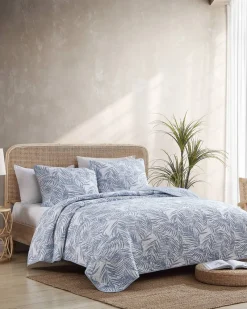 Tommy Bahama Palmday 2-Piece Twin Quilt Set Blue Canal Online