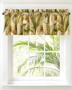 Tommy Bahama Palmiers Window Valance Green New