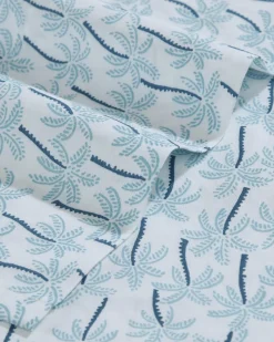 Tommy Bahama Palmtastic 4-Piece King Sheet Set Blue Hot