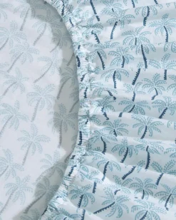 Tommy Bahama Palmtastic 4-Piece Queen Sheet Set Blue