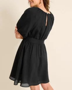 Tommy Bahama Paradise Breeze Elbow-Sleeve Dress Black Discount