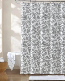 Tommy Bahama Pen and Ink Bahama Palm Shower Curtain Brown Hot