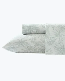 Tommy Bahama Pen and Ink 4-Piece King Sheet Set Spring Green Hot