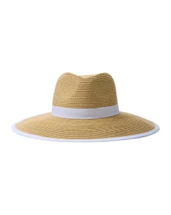 Tommy Bahama Pinched-Crown Face Saver Hat Natural/White Outlet