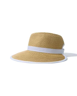 Tommy Bahama Pinched-Crown Face Saver Hat Natural/White Outlet
