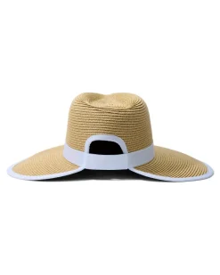 Tommy Bahama Pinched-Crown Face Saver Hat Natural/White Outlet