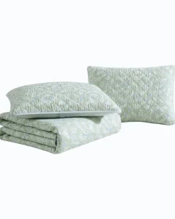 Tommy Bahama Pineapple Bloom Reversible 2-Piece Twin Quilt Set Green New