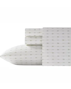 Tommy Bahama Pineapple Pinstripe 4-Piece King Sheet Set Palm Green Discount