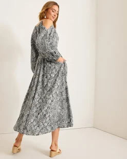 Tommy Bahama Playa Python Maxi Dress Shadow Best