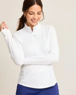 Tommy Bahama Playa Vista Quarter-Zip IslandZone® Sweatshirt White Hot