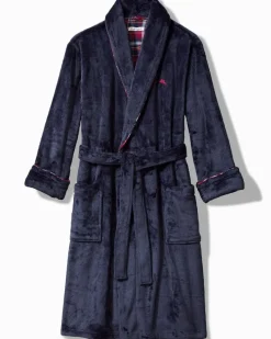 Tommy Bahama Plush Robe Peacoat Navy Outlet