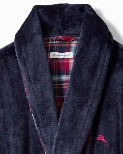 Tommy Bahama Plush Robe Peacoat Navy Outlet
