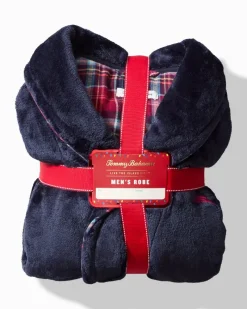 Tommy Bahama Plush Robe Peacoat Navy Outlet