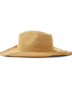 Tommy Bahama Raffia Crochet Cowboy Hat Natural/Gold Outlet