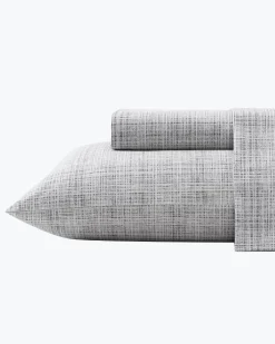 Tommy Bahama Raffia Linen King Sheet Set Grey Outlet