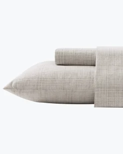 Tommy Bahama Raffia Linen Queen Sheet Set Khaki Clearance