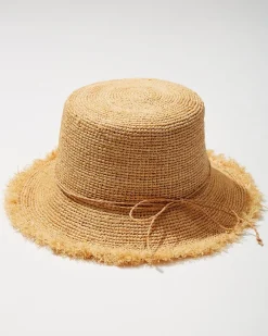 Tommy Bahama Raffia Packable Bucket Hat Natural Hot
