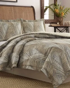 Tommy Bahama Raffia Palms California King Comforter Set Grey Clearance