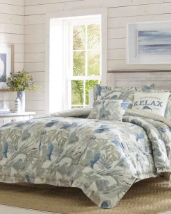 Tommy Bahama Raw Coast 5-Piece King Comforter Set Chambray Blue Outlet