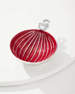 Tommy Bahama Ornament Candy Dish Red New