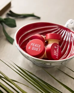 Tommy Bahama Ornament Candy Dish Red New