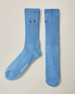 Tommy Bahama Relax Ribbed Crew Socks Buccaneer Blue Best
