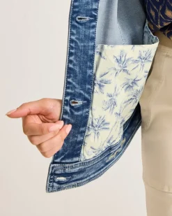 Tommy Bahama Relaxed Jean Jacket Med Azul Wash