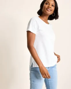 Tommy Bahama Salty Breeze Jersey T-Shirt White Outlet