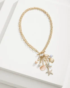 Tommy Bahama Sanibel Island Multi-Charm Necklace Gold Online